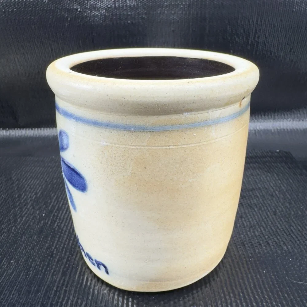 Shadow Lawn Pottery Stoneware Salt Glaze Vase Utensil Holder Grandmas Kitchen‎